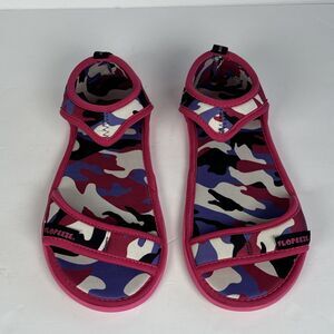 FLOPEEZE Pink Camo Comfortable‎ Sandals Women’s US Size 9/10 Flat Summer Shoes